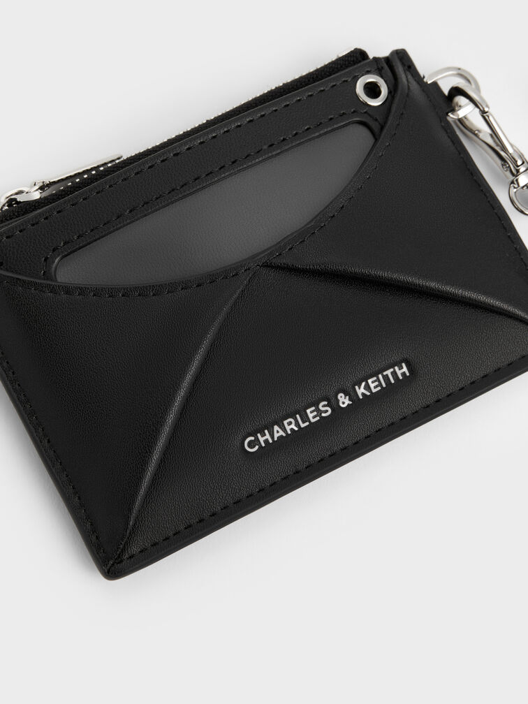 Card Holder Panelled Bow Hazel, Noir, hi-res