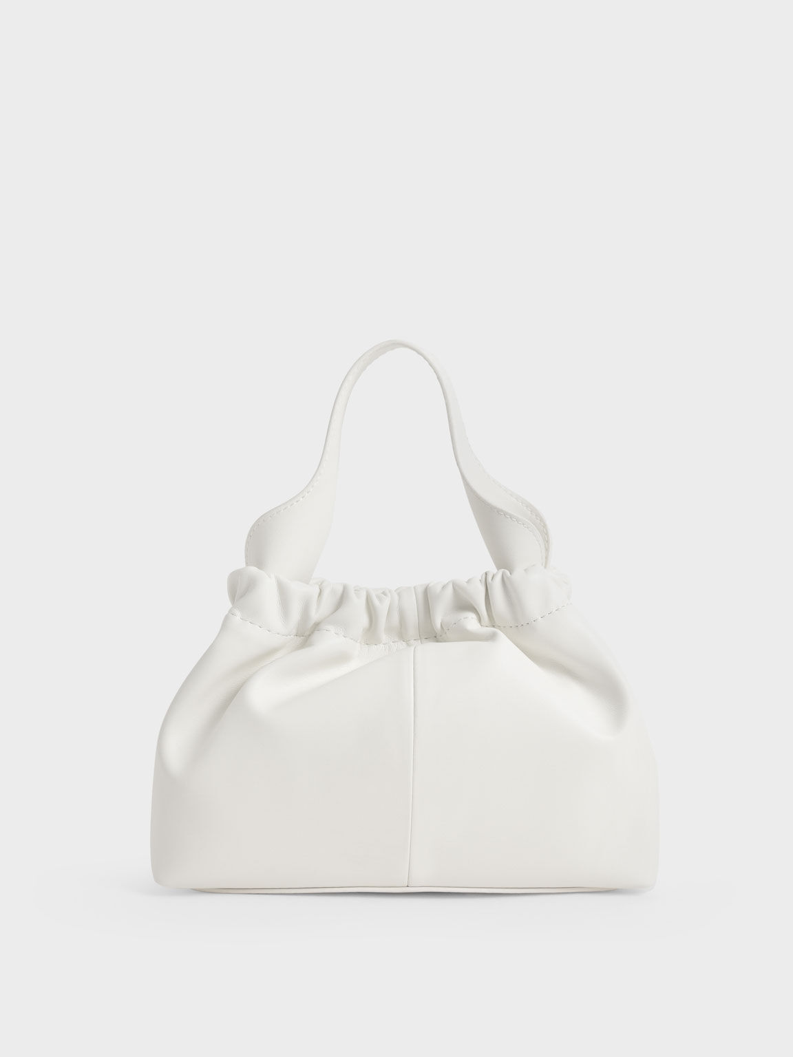 Tas Bucket Ruched Slouchy, White, hi-res