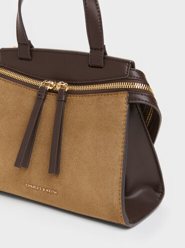 Tas Top Handle Pansy Trapeze Two-Tone, Sahara Sand, hi-res