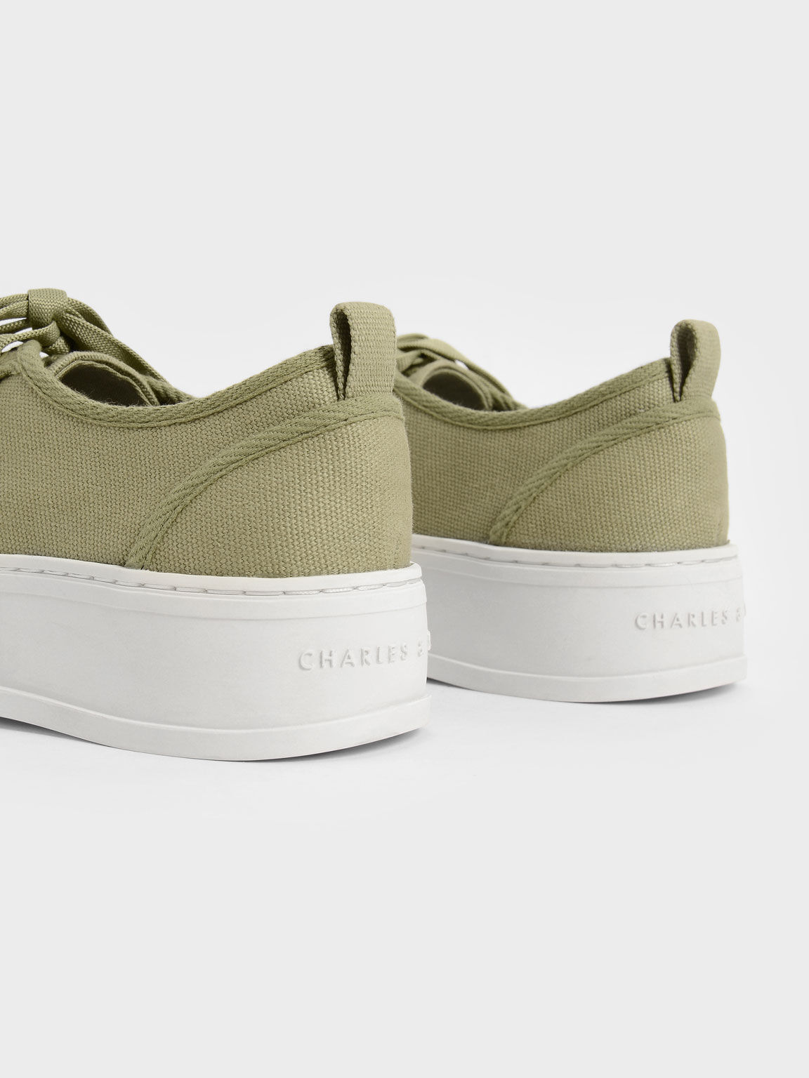 Sepatu Sneakers Organic Cotton Low-Top, Green, hi-res