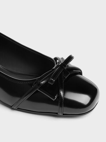 Sepatu Pumps Bettina Double-Bow, Black Box, hi-res