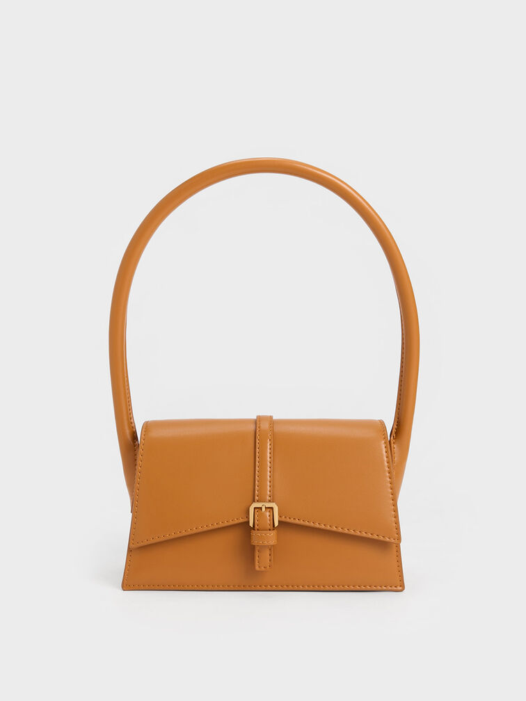 Orange Annelise Belted Trapeze Bag - CHARLES & KEITH ID