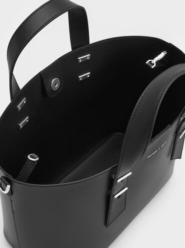 Tas Hobo Double Handle, Black, hi-res