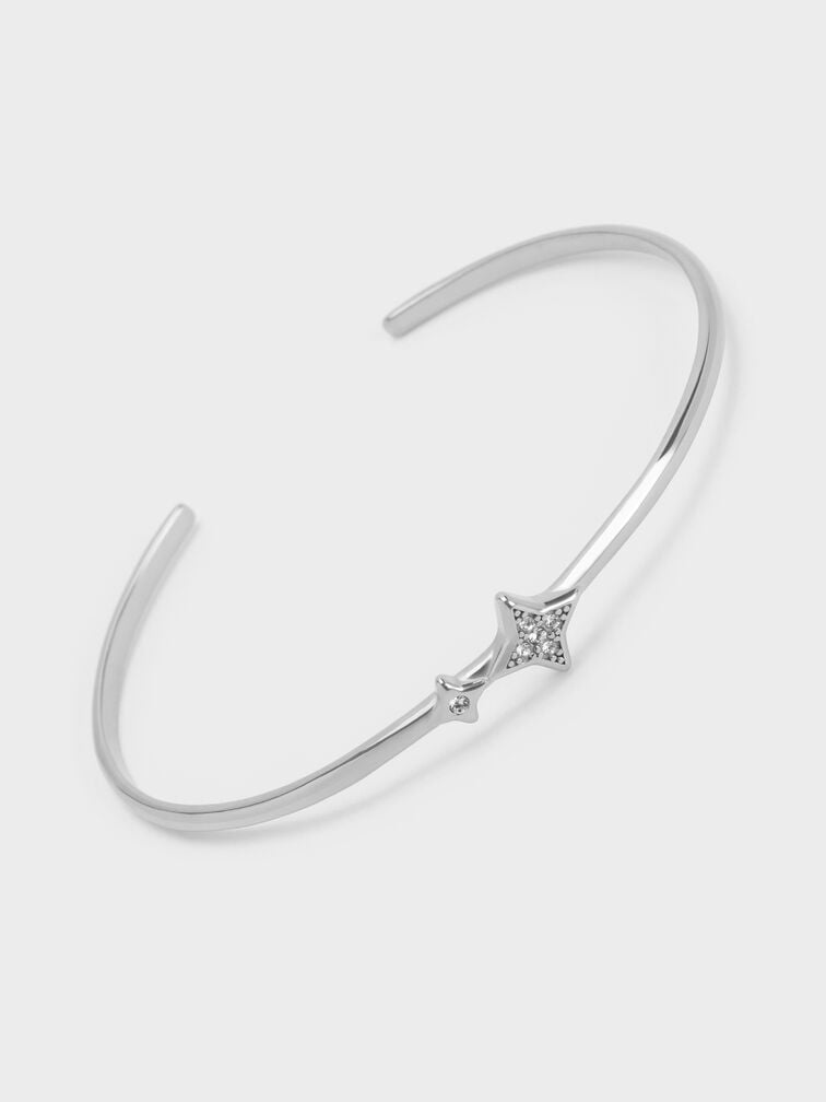 Gelang Bangle Crystal Star Everest, Silver, hi-res