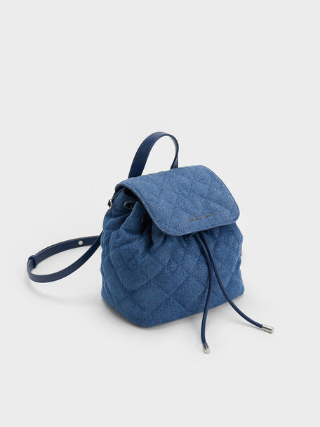 Backpack Quilted Aubrielle Denim, Denim Blue, hi-res