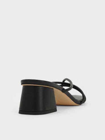 Sandal Block-Heel Toe-Ring Strappy, Black, hi-res