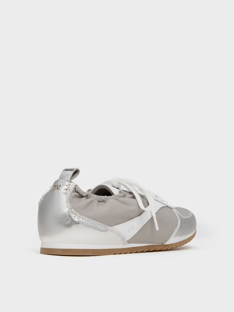 Jace Metallic Sneakers, Silver, hi-res