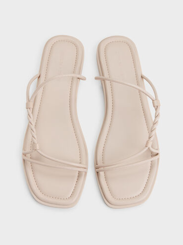 Sandal Slide Twist-Strap Fianna, Beige, hi-res