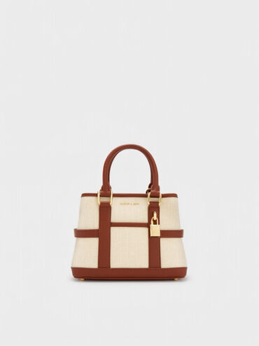 Tas Tote Canvas Mini Scottie, Brick, hi-res