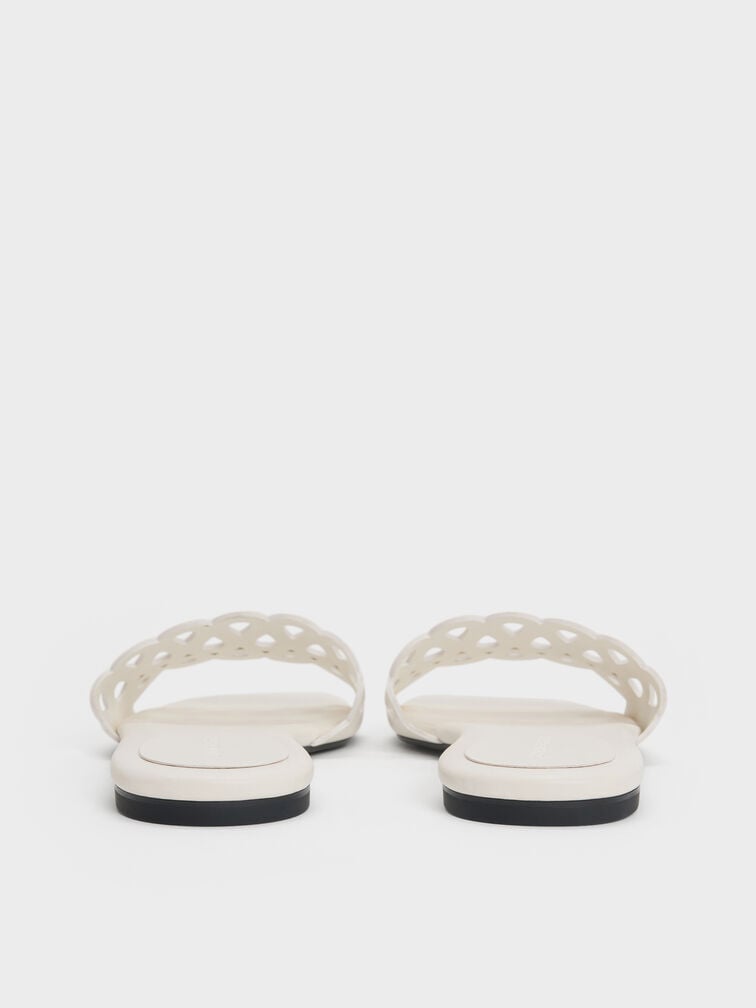 Sandal Slide Cut-Out, White, hi-res