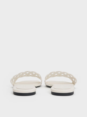 Sandal Slide Cut-Out, White, hi-res
