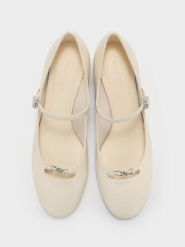 Shila Chain Mary Jane Pumps, Chalk, hi-res