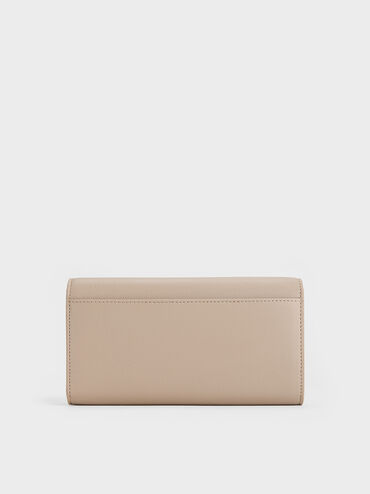 Dompet Long Curved Flap Briony, Taupe, hi-res