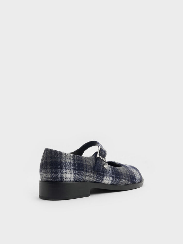 Sepatu Mary Jane Buckled Circle-Charm, Dark Grey, hi-res