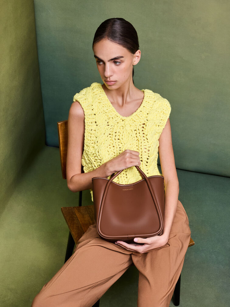 Tote Bag Tubular Lyla Mini, Chocolate, hi-res