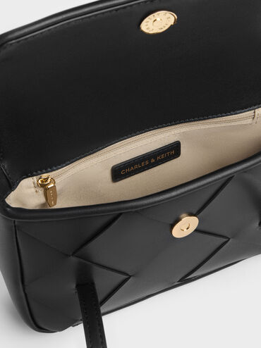 Tas Bahu Meribel Woven, Black, hi-res
