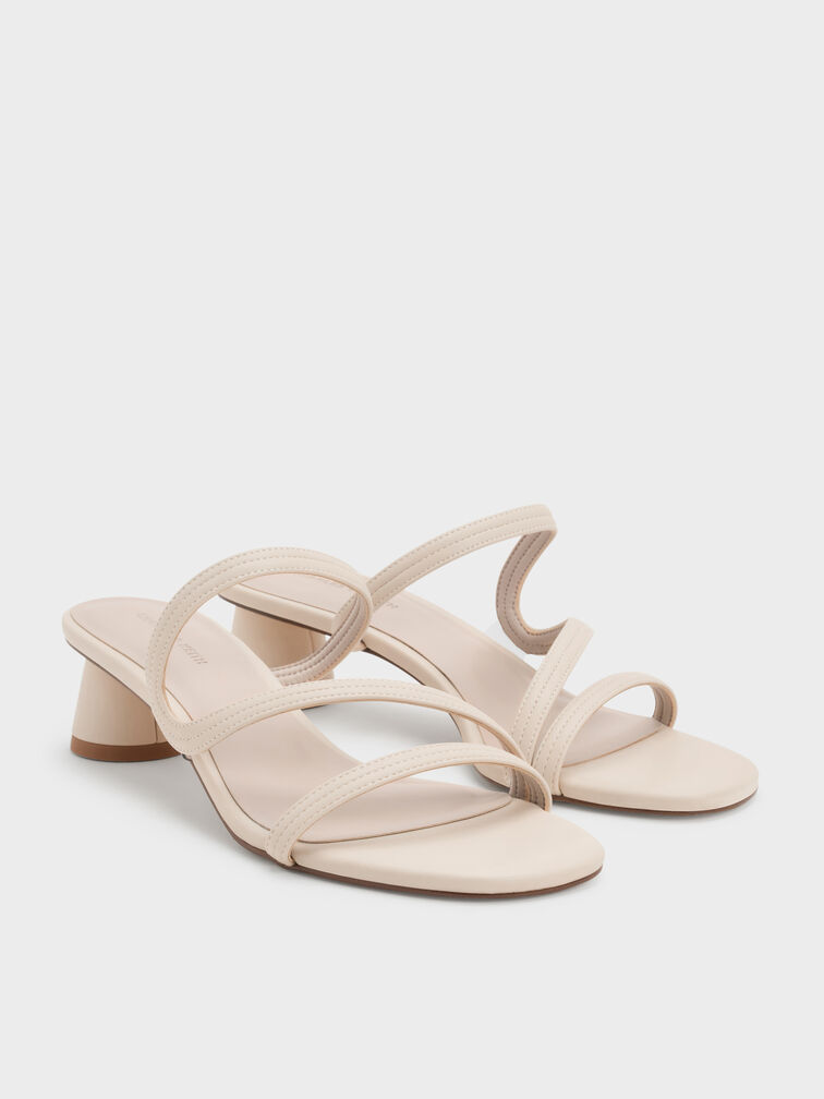 Sepatu Mules Wavy Strap Arden, Chalk, hi-res