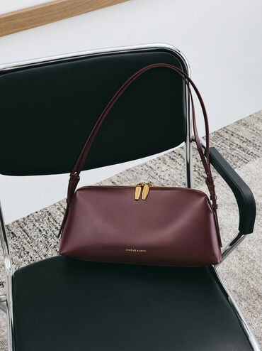 Tas Bahu Double-Strap Deyna, Wineberry Red, hi-res