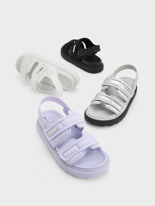 Romilly Puffy Sandals, Lilac, hi-res