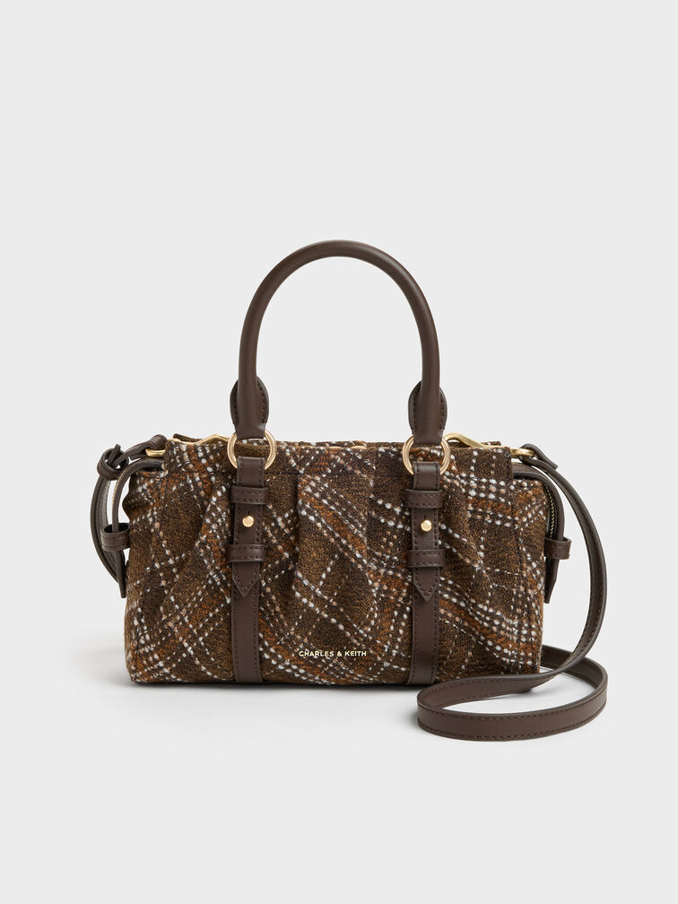 Tas Tote Top Handle Checkered Britton, Multi, hi-res