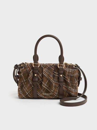 Tas Tote Top Handle Checkered Britton, Multi, hi-res