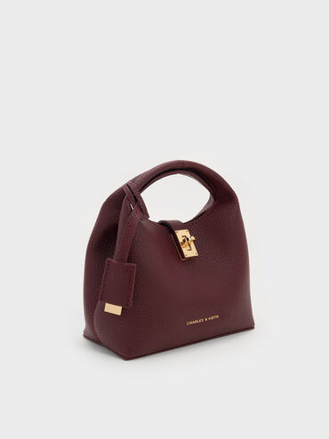 Tas Bucket Turn-Lock Mini Chance Mini, Wineberry Red, hi-res