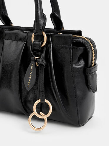 Britton Top Handle Tote Bag, Black, hi-res