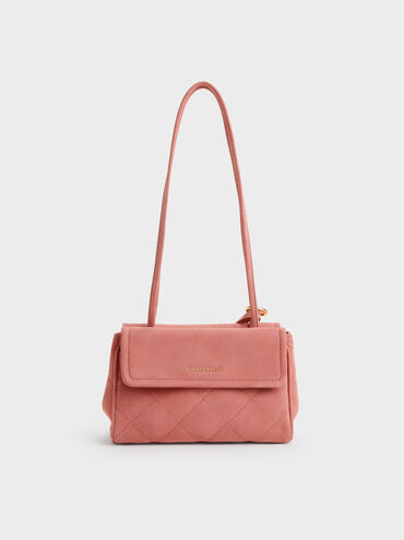 Apfra Quilted Tote Bag, Blush Pink, hi-res