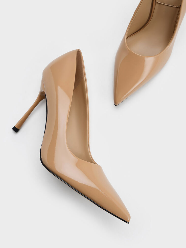 Kyra Patent Leather Pumps, Nude, hi-res
