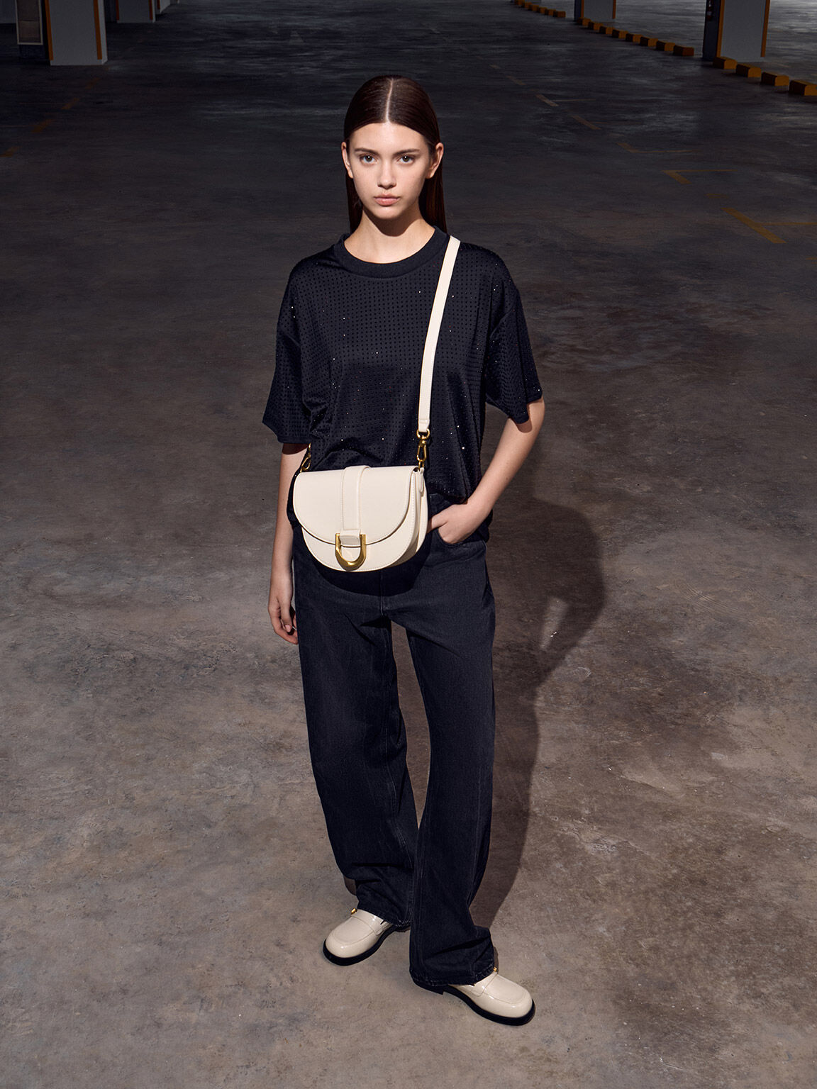 Saddle bag charles and keith best sale