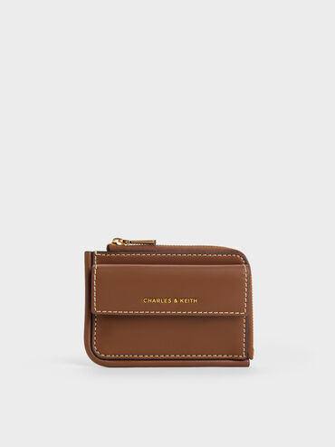 Card Holder Front-Pocket Lyla, Chocolate, hi-res