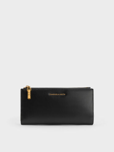Dompet Long Top-Zip Cesia, Black, hi-res