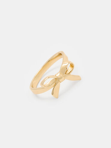 Cincin Bow Athalia, Gold, hi-res