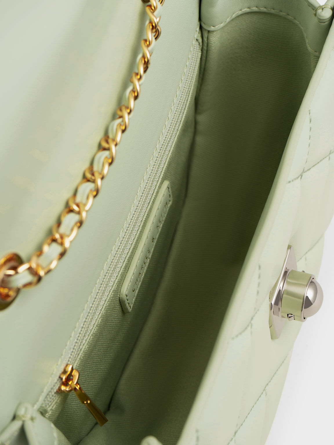 Avis Geometric Shoulder Bag, Mint Green, hi-res