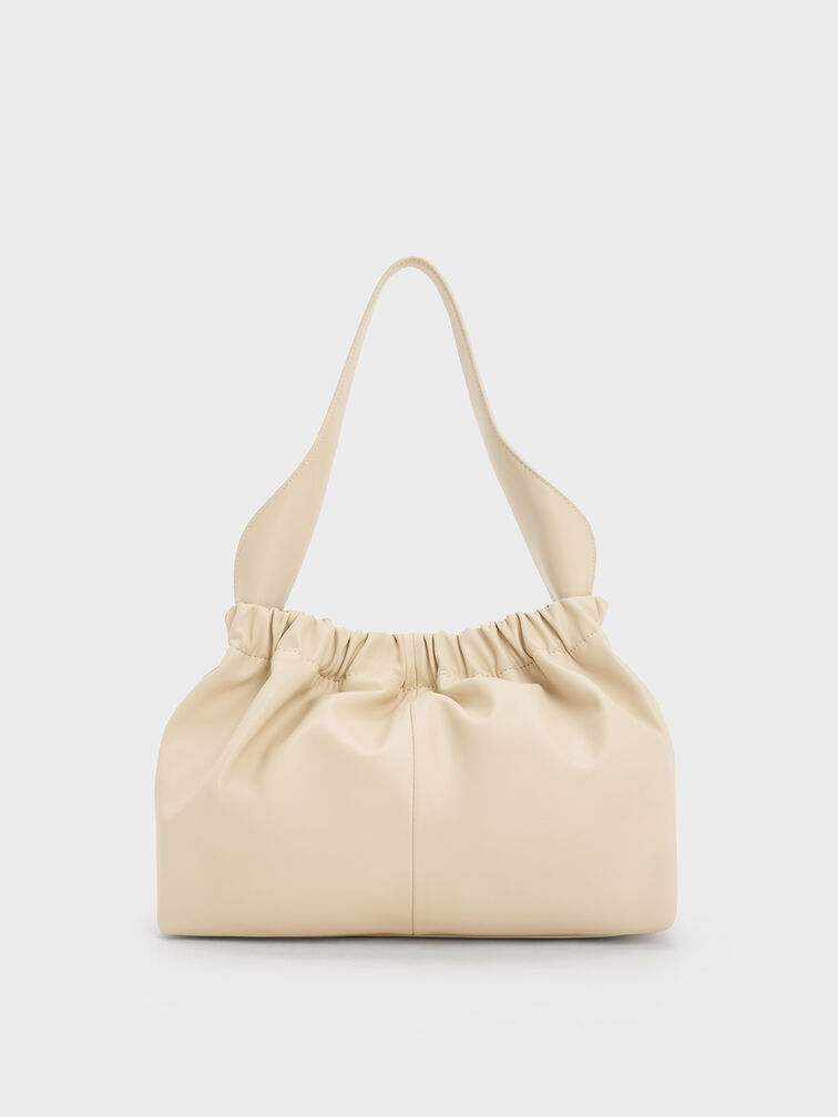 Tas Slouchy Ally Ruched Large, Beige, hi-res