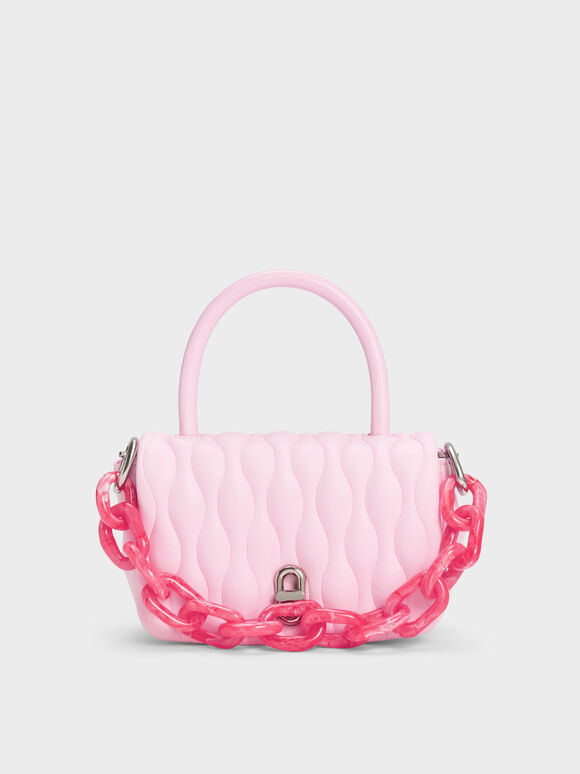 Iva Boxy Top Handle Bag, Pink, hi-res