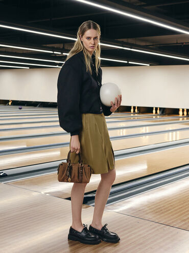 Britton Top Handle Tote Bag, Mocha Brown, hi-res