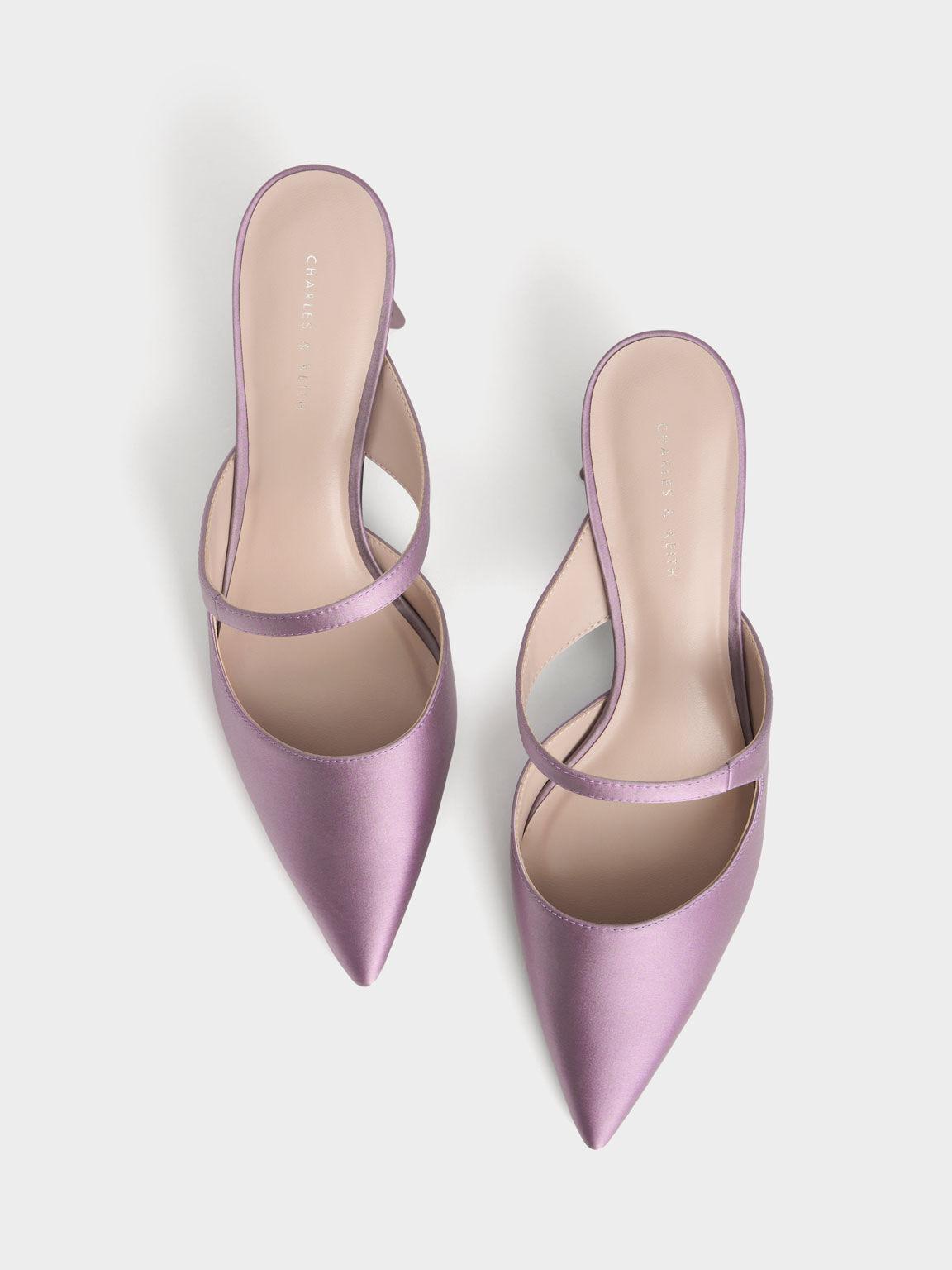 Sepatu Pumps Asymmetric Sculptural Heel, Lilac, hi-res