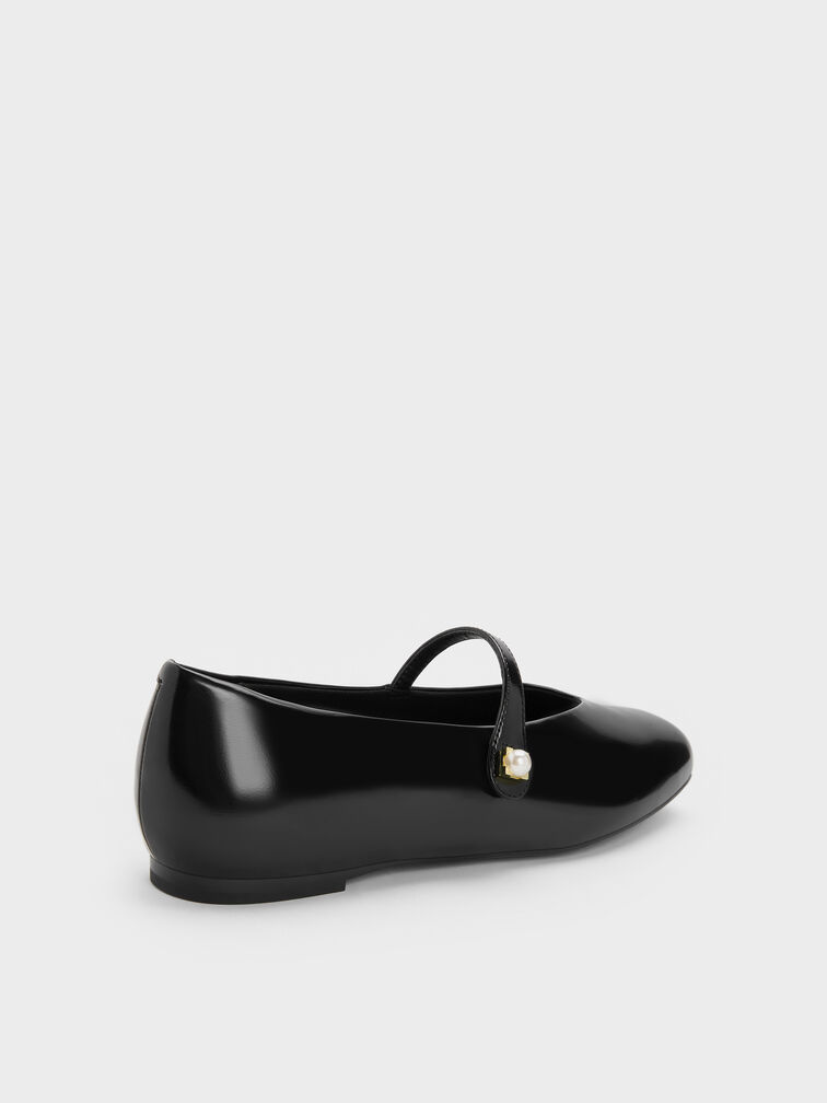 Marie Pearl Mary Jane Flats, Black Box, hi-res