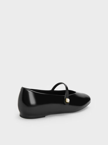 Sepatu Flats Mary Jane Pearl Marie, Black Box, hi-res
