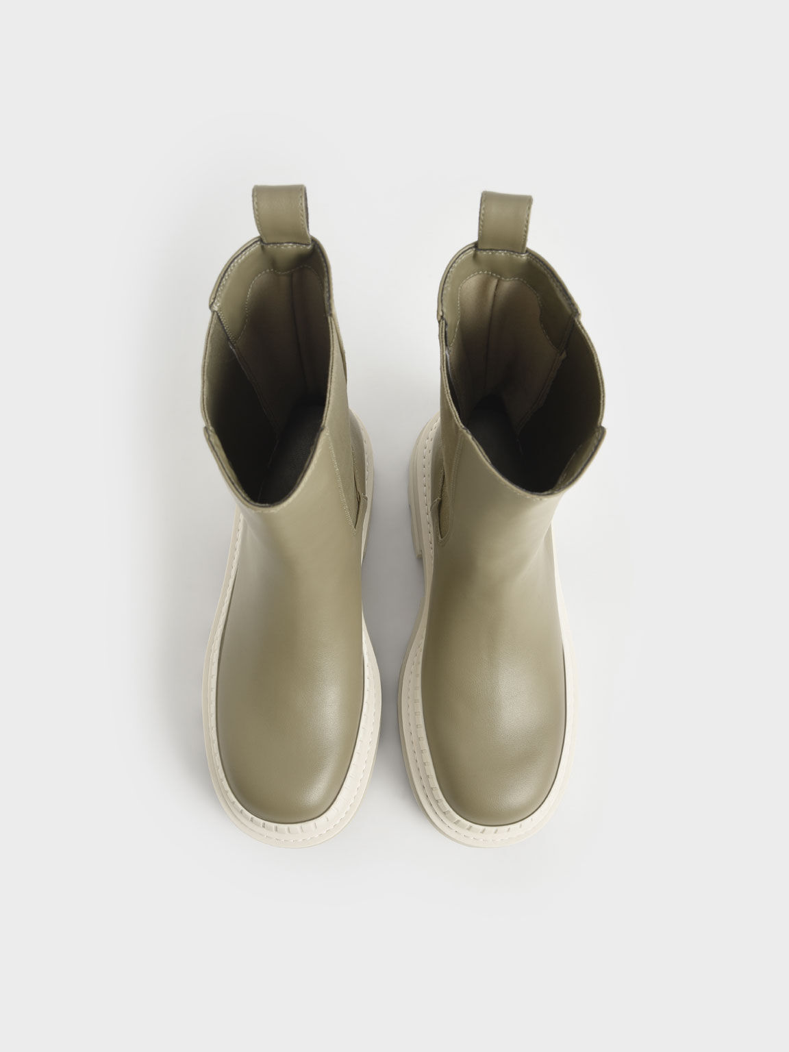 Sepatu Calf Boots Rhys Chelsea, Olive, hi-res