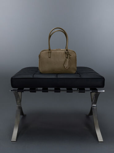 Tas Bowling Corduroy Sianna, Deep Olive, hi-res