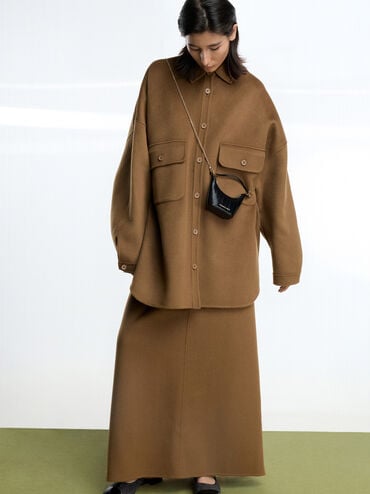 Tas Chain-Handle Eel-Effect Augustine Micro, Black, hi-res