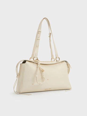 Tas Bahu Braided-Charm Haylen, Cream, hi-res