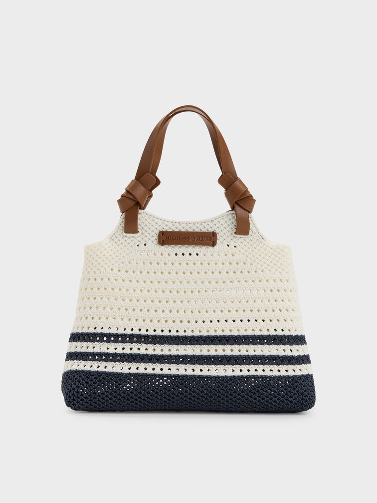 Tas Tote Knitted Striped Ida Mini, Multi, hi-res