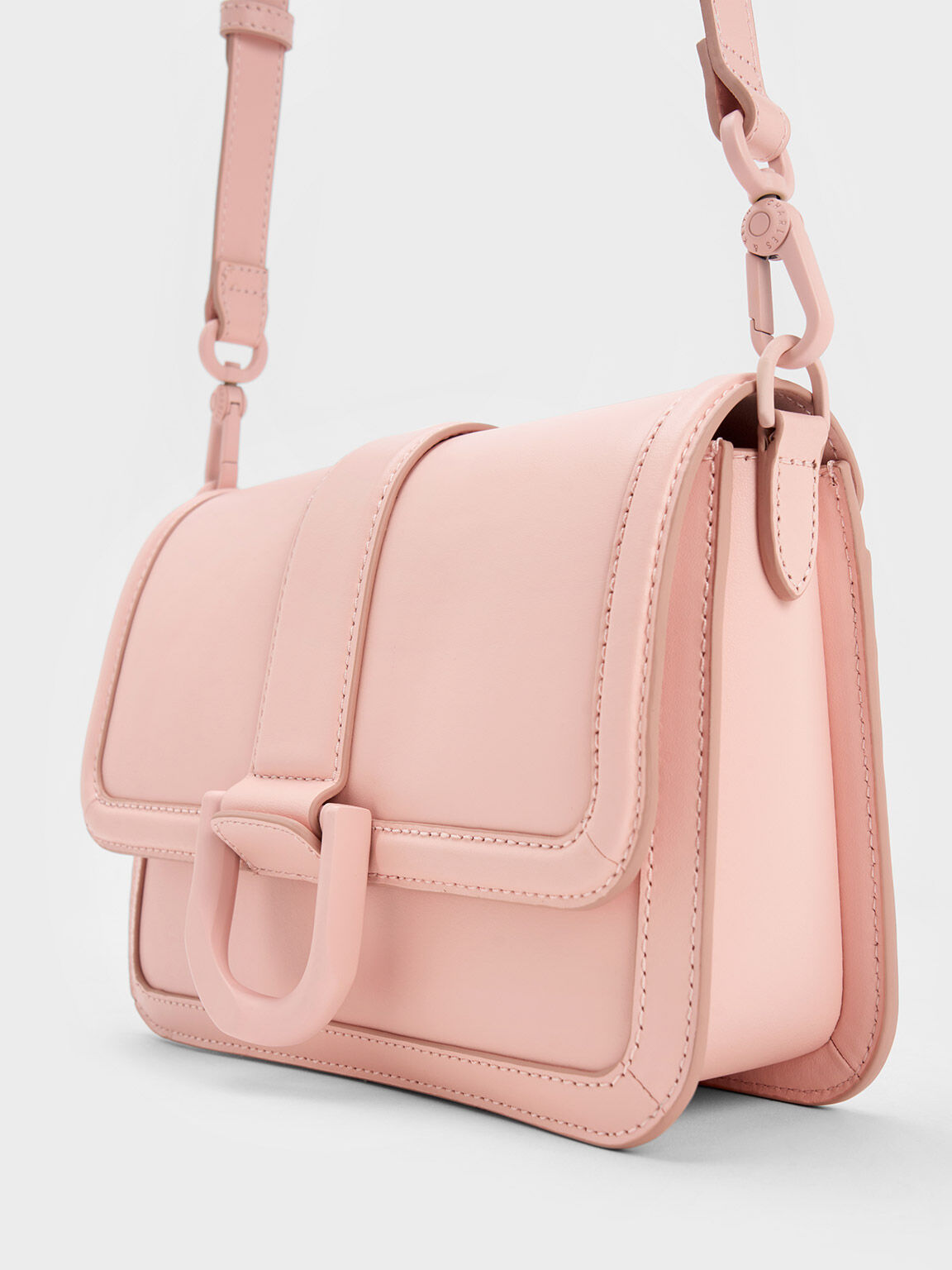 Pink leather handbag deals