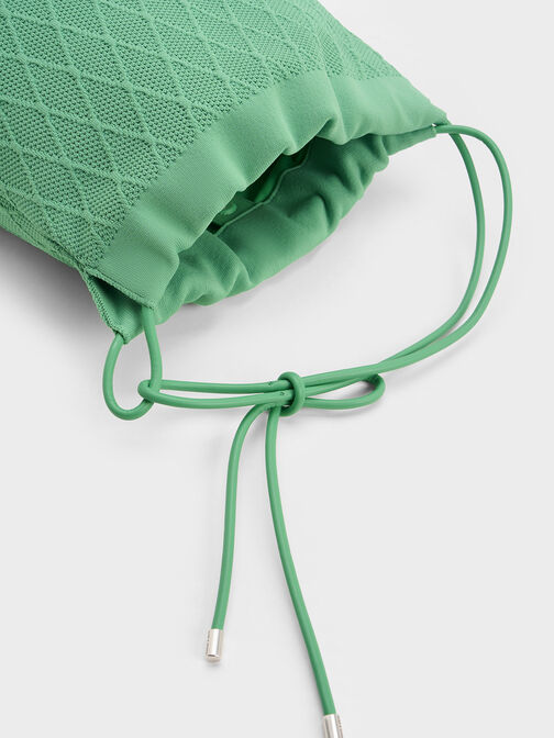 Tas Knitted Genoa Bow-Tie, Green, hi-res