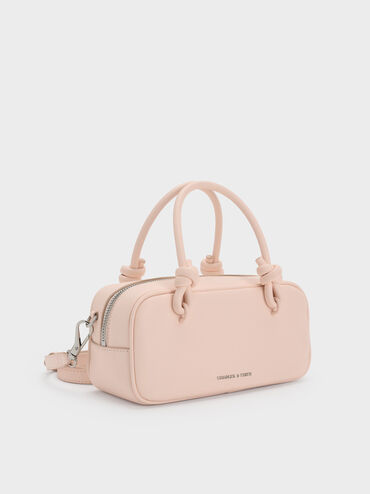Sammie Knotted-Handle Elongated Tote Bag, Soft Pink, hi-res
