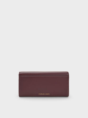 Dompet on-chain Behn Metallic Accent, Wineberry Red, hi-res