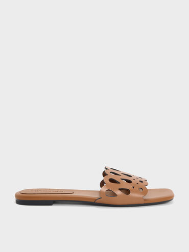Sandal Slide Cut-Out, Cognac, hi-res